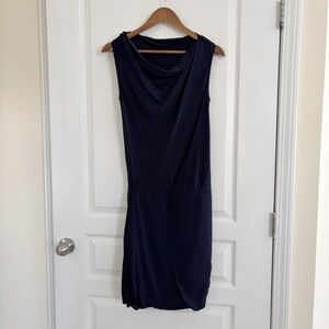 Theory Dress Size 2 Blouson Silk Trisica Lifestyle Blue
